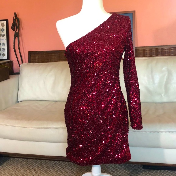 Chocolate Raspberry Dress Charlotte Russe | Dresses | Raspberry Sparkle Dress | Poshmark